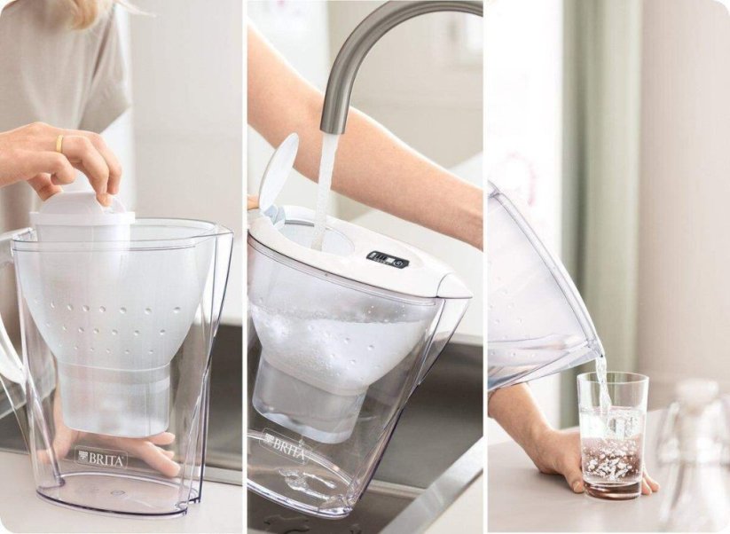 Brita Marella Cool white + 6 Maxtra Pro All-In-1 filtračná kanvica, 2,4 l