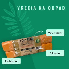 Vrecia na odpad s ušami 90 l 1+1 Eko