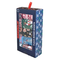 GIANVAGLIA GVG-5084 Pánske bavlnené vianočné boxerky 5 kusov