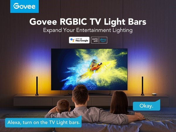 Govee SMART LED RGBIC Panel 38cm pro TV 43-75" - 2ks