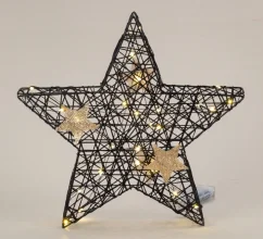 Vianočná dekoratívna hviezda s LED osvetlením