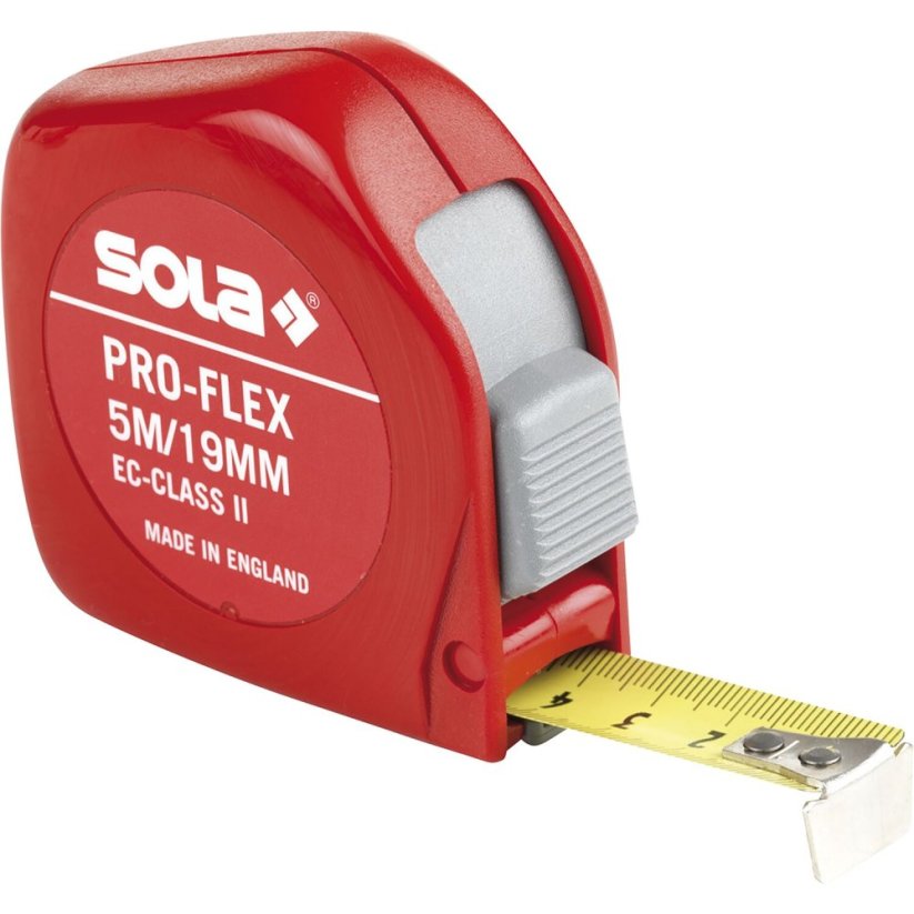 ‌SOLA navíjací meter Pro-Flex 5 m, EG-označenie, presnosť II - dĺžka: 5m
