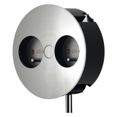 Bachmann vstavaná elektrická zásuvka TWIST 2Z, 230 V, 2 zásuvky STN/ČSN, ušľ.oceľ