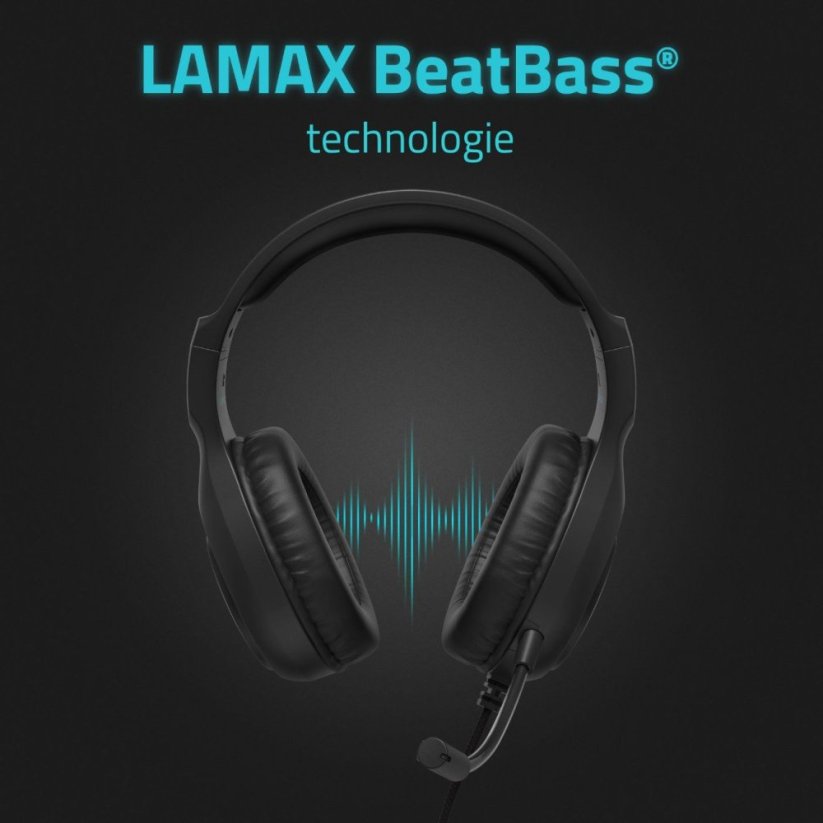 LAMAX Heroes Guard1, slúchadlá na hlavu, čierne