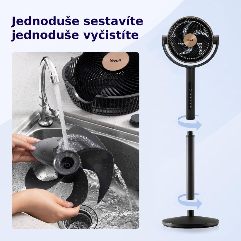 Levoit TempSense R432 DC Cyclone Fan - Automatický ventilátor