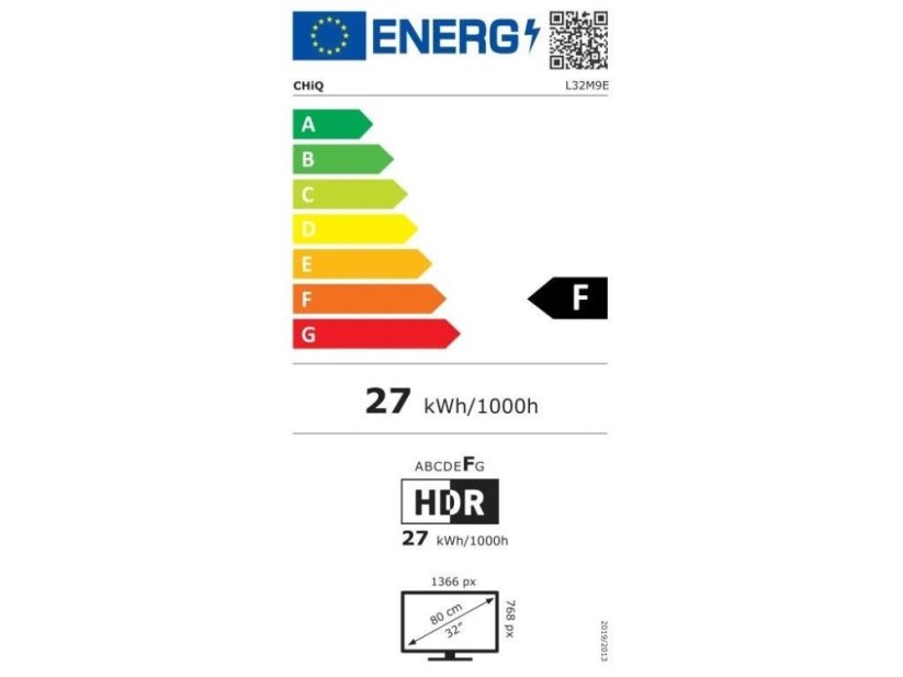 CHiQ L32M9E TV 32", HD, smart, Google TV, Dolby Audio, dbx-tv