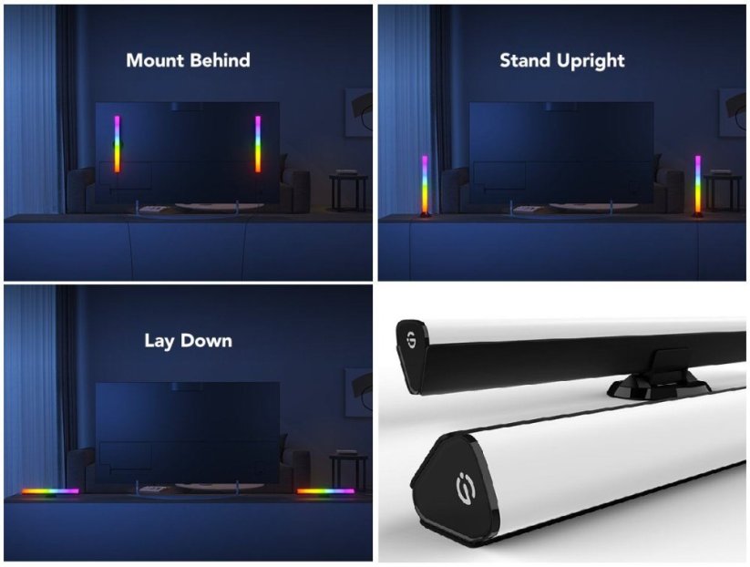Govee SMART LED RGBIC Panel 38cm pro TV 43-75" - 2ks