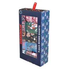 GIANVAGLIA GVG-5084 Pánske bavlnené vianočné boxerky 5 kusov