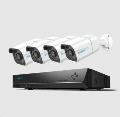 REOLINK bezpečnostný kamerový set NVS8-8MB4, RLK8-800B4, 4x Kamera, 8MP, 2TB