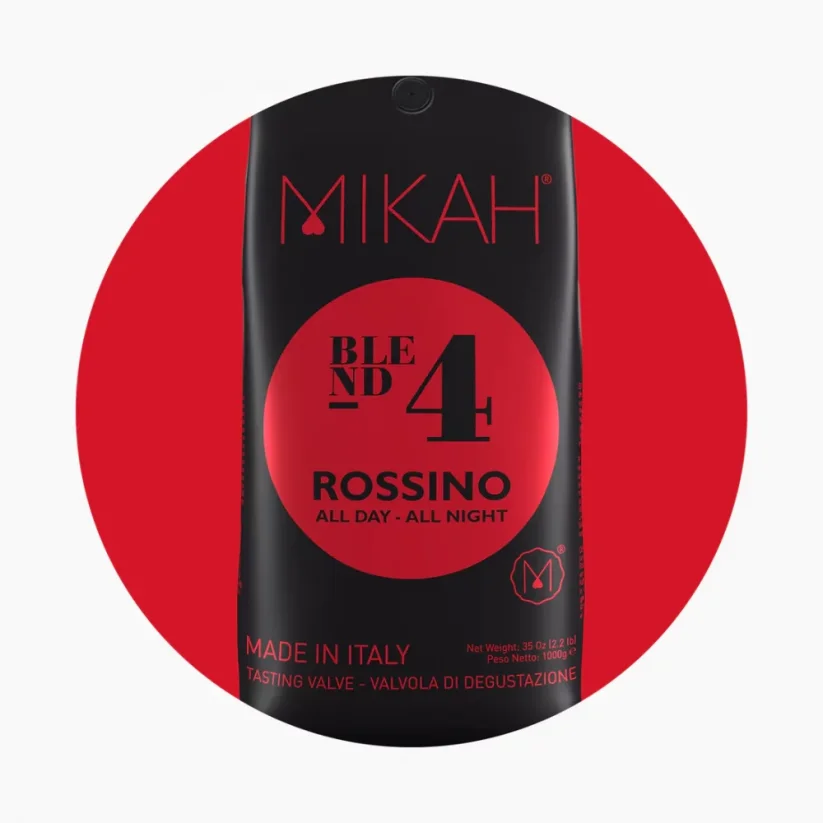 Káva Mikah Rossino N.4 -Caffè Americano zrnková - Váha: 250g