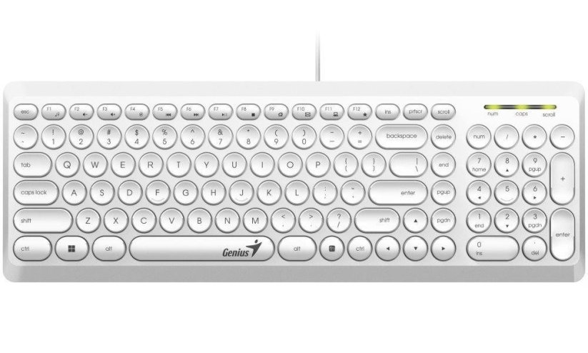 GENIUS klávesnica Slimstar Q200 White