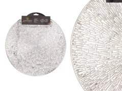 Strieborné  prestieranie KINVARA 38 cm | Okrúhle prestieranie pod taniere