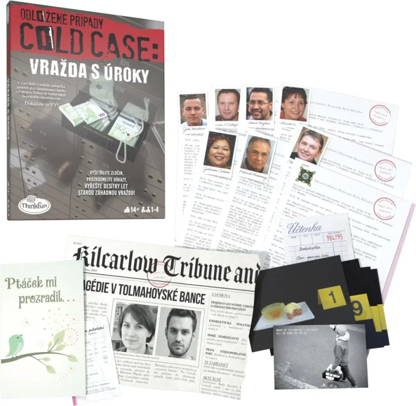 ThinkFun Odložené prípady: Vražda s úrokmi