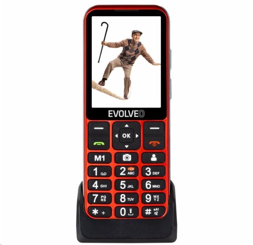EVOLVEO EasyPhone LT, mobilný telefón pre seniorov - Farba: čierna