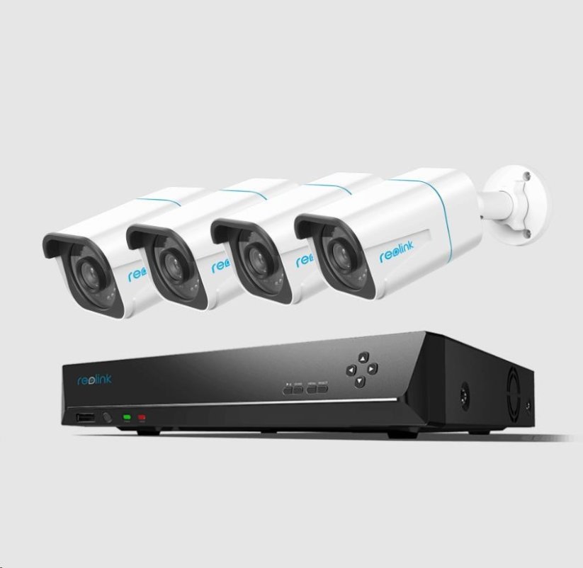 REOLINK bezpečnostný kamerový set NVS8-8MB4, RLK8-800B4, 4x Kamera, 8MP, 2TB