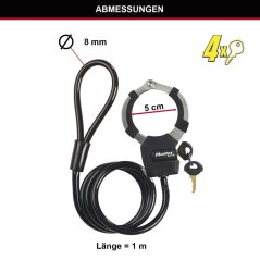 MASTER LOCK káblový zámok STREET CUFF 8275