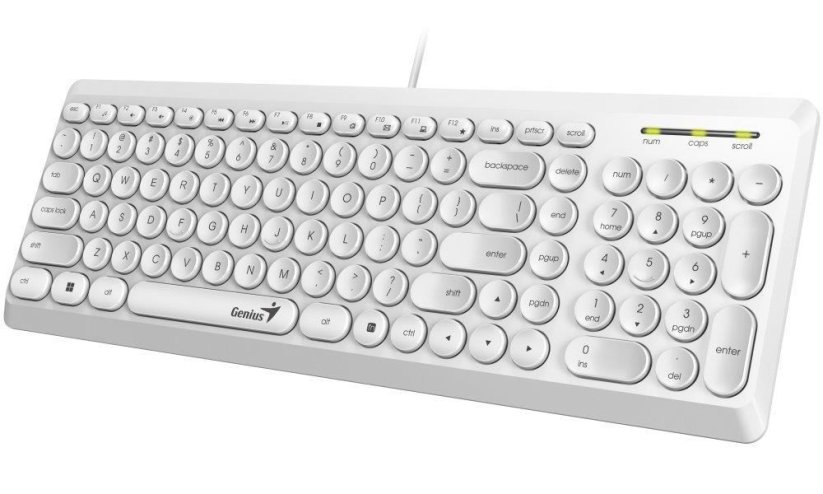 GENIUS klávesnica Slimstar Q200 White
