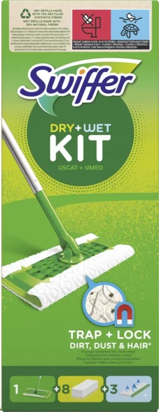 Swiffer plochý mop dry+wet kit