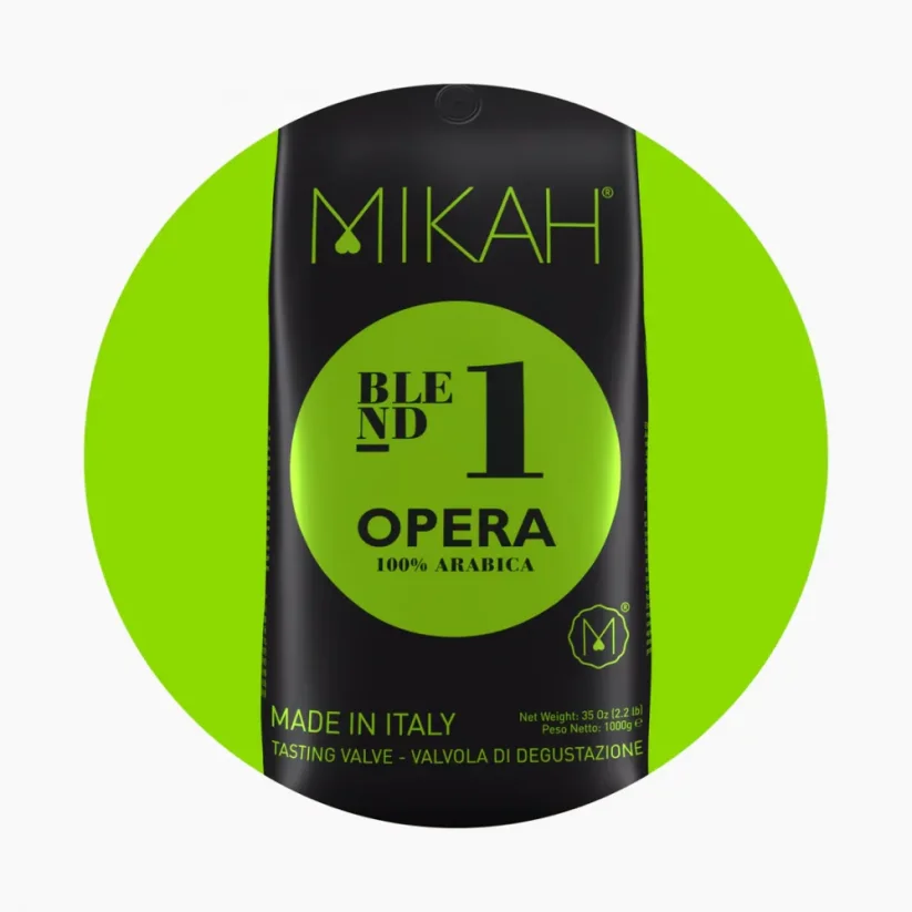Káva Mikah Opera N.1 - 100% Arabica zrnková - Váha: 1000g