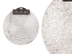 Strieborné  prestieranie KINVARA 38 cm | Okrúhle prestieranie pod taniere