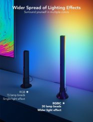 Govee SMART LED RGBIC Panel 38cm pro TV 43-75" - 2ks