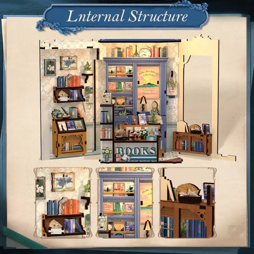 Cutebee Book Nook Literature Bookshop