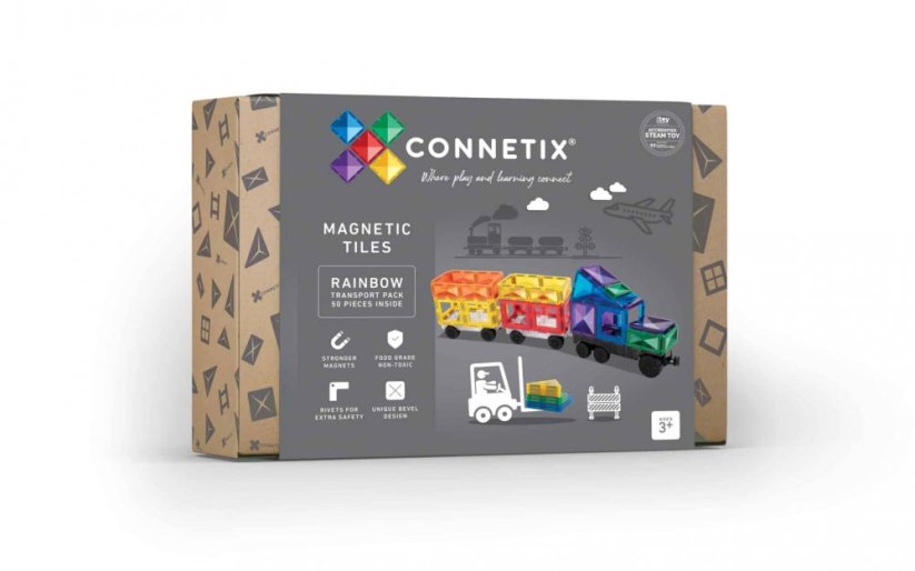 Magnetická stavebnica Connetix rainbow transport