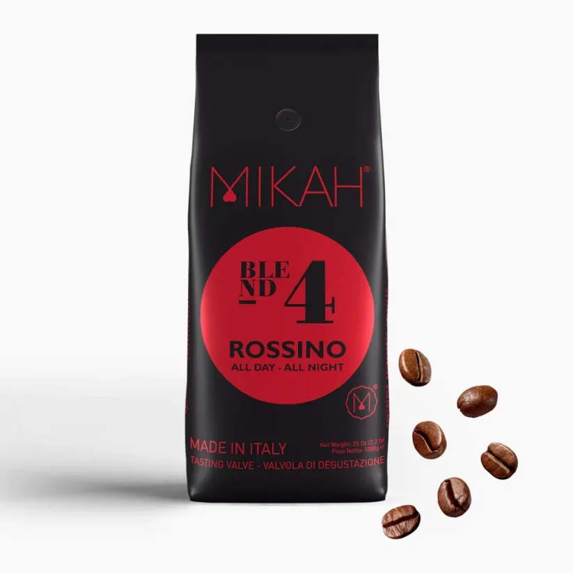 Káva Mikah Rossino N.4 -Caffè Americano zrnková - Váha: 250g